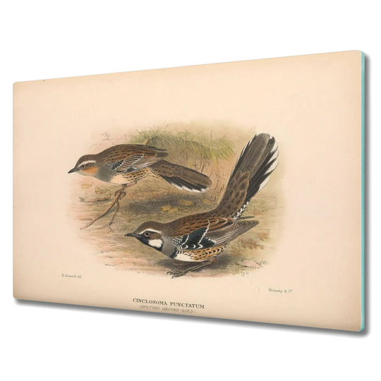 Nar Tempered Glass Two Birds Sparrow Chopping Board