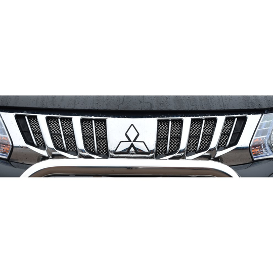 (Silver) Mitsubishi L200 5th Gen - Upper Grille Set (2015 - )