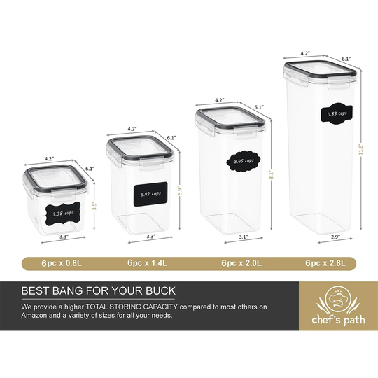 Airtight 24 Container Food Storage Set