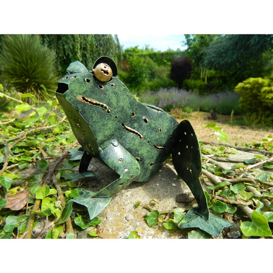 Frog Cone Incense Burner Tealight Holders Metal Standing Frog