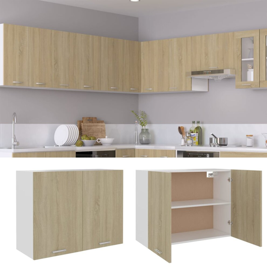 vidaXL Kitchen Cabinet Sonoma Oak Chipboard Home Kitchen Storage Organiser
