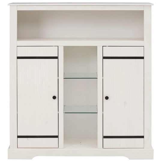 Brookville 120 Cm Wide Pine Solid Wood Highboard
