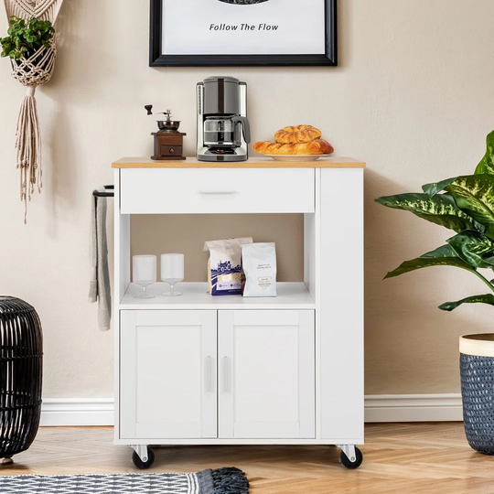 Kitchen Storage Island Cabinet, Bar Serving Trolley