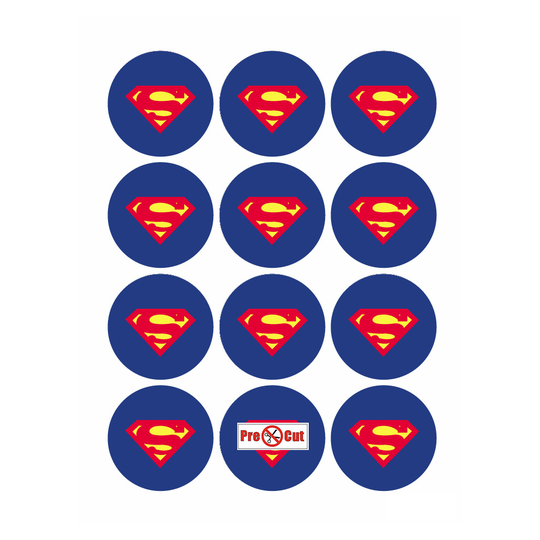 35 x Superman Cupcake Topper