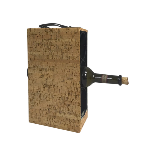 3 Bottle Tabletop/Countertop Wine Bottle Rack in Brown