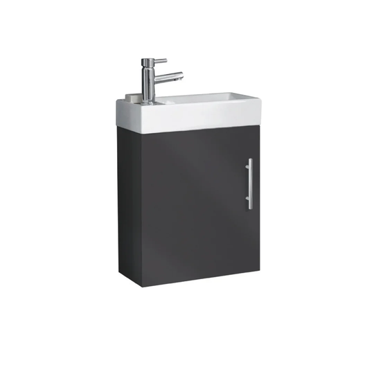 Hagood Wall Hung Slimline Basin Cab In Anthracite Grey