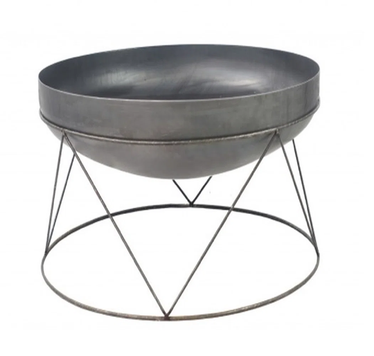 Garden Fire Basket ZINGA 70 Cm In Black Steel