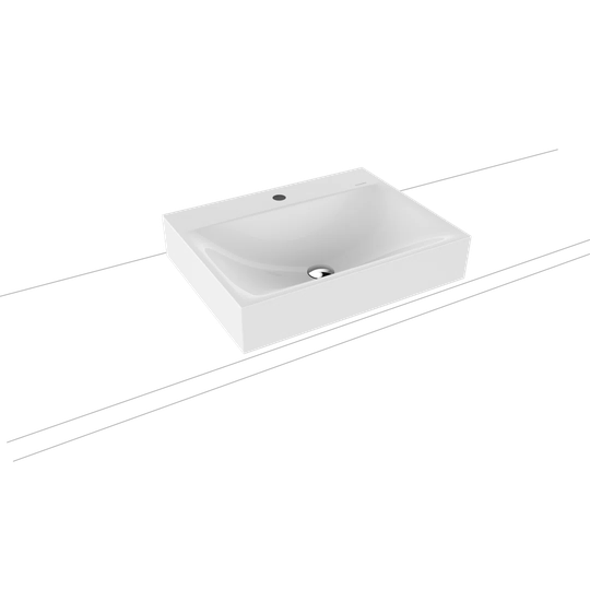 Silenio Matt Black Steel Enamel Rectangular Countertop Bathroom Sink
