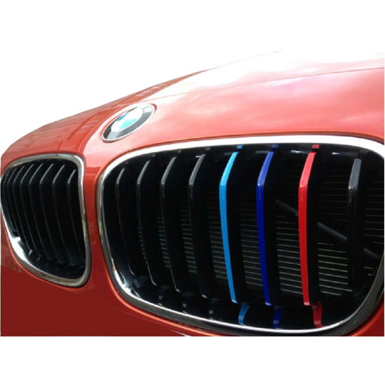 BMW Grill Stripe Vinyl Decals / Stickers 1,2,3,4,5,6 and 7 series 2x Sets / Car