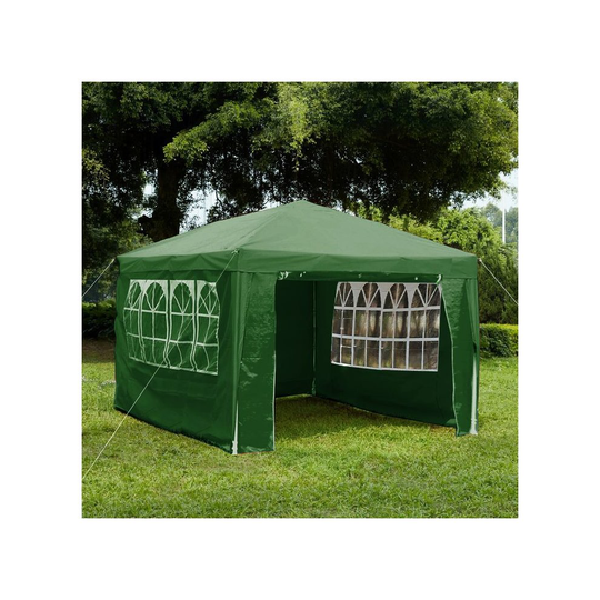 (Green) Gazebo 3x4m Waterproof Party Shelter Sides Folding