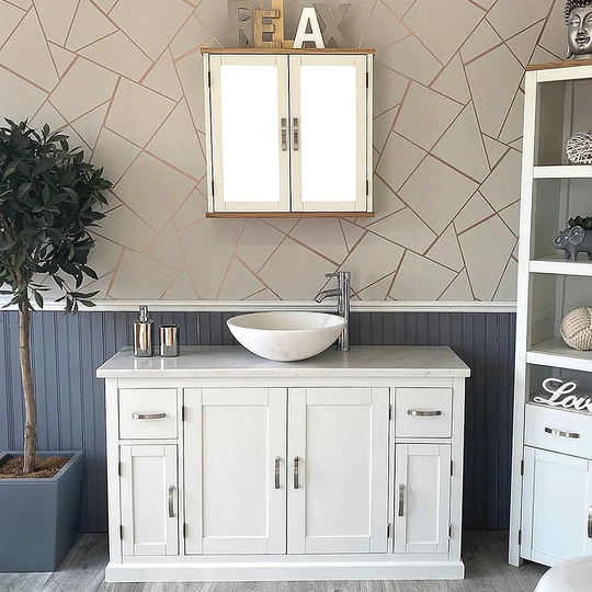 Arana Solid Beech 1230mm Free-standing Single Vanity Unit