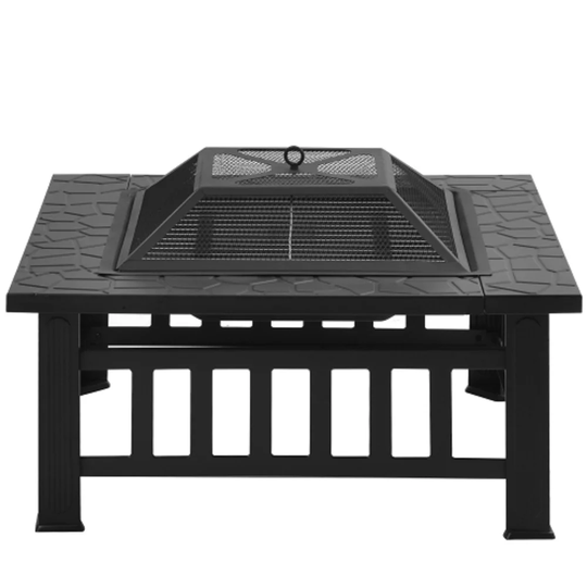 Watford 36Cm H x 81Cm W Steel Outdoor Fire Pit with Lid