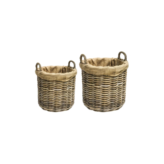 Maha Wicker Log Carrier