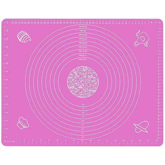 40x60cm Full Size Large Silicone Baking Mat With Measurements | Non-stick Pastry Mats For Rolling Dough | Non-slip - Bpa-free - Heat Resistant | Blue