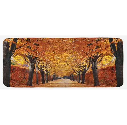 Budd Autumn Pathway in the Woods Kitchen Mat
