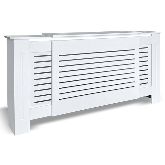 (Adjustable) Radiator Cover white traditional MDF Wood Grill shelf cabinet Modern Furniture