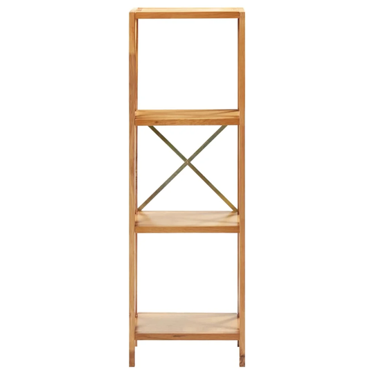 Pawlowski Solid Oak Wood 125cm 3 Shelf Shelving Unit