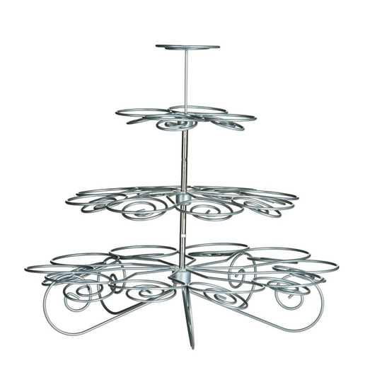 4-Tier Cupcake Stand - Chrome