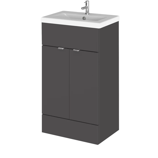 Ceramic 500mm Free-Standing Single Vanity Unit