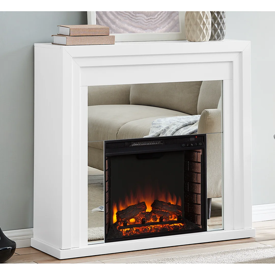 Marsily Mirrored Electric Fireplace