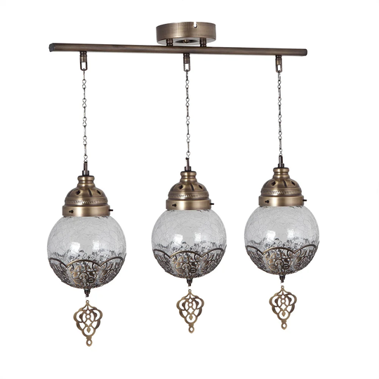 Glazier 3 - Light Kitchen Island Globe Pendant