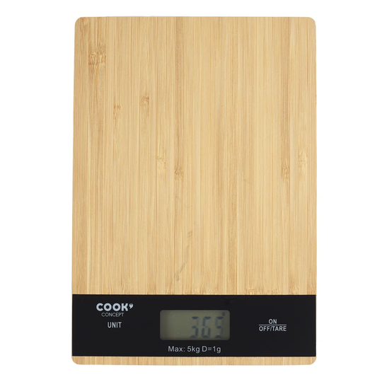 Converse RECTANGULAR BAMBOO KITCHEN SCALES 5KG