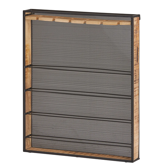 Dorn 8 Bottle Wall Mounted Wine Bottle and Glass Rack