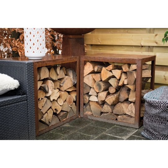 RedFire FireWood Storage Hodr Rust