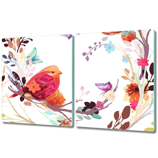 Brookhill Colorful Natural Bird Butterfly Chopping Board