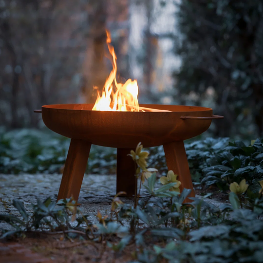 Hoy feuerschale 55cm,Feuerstelle für Garten Terrasse Heizung,feuerkorb mit funkenschutz
