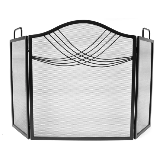 Fourline 4 Panel Steel Fireplace Screen