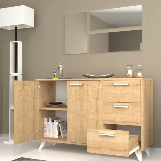 Holcombe 85Cm Wide 3 Drawer Sideboard