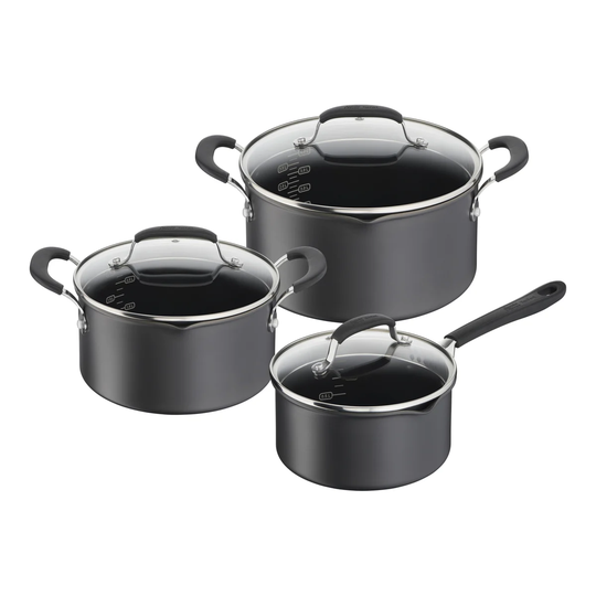 Tefal Jamie Oliver Quick & Easy sauce pan set 6 pieces Hard anodised aluminum