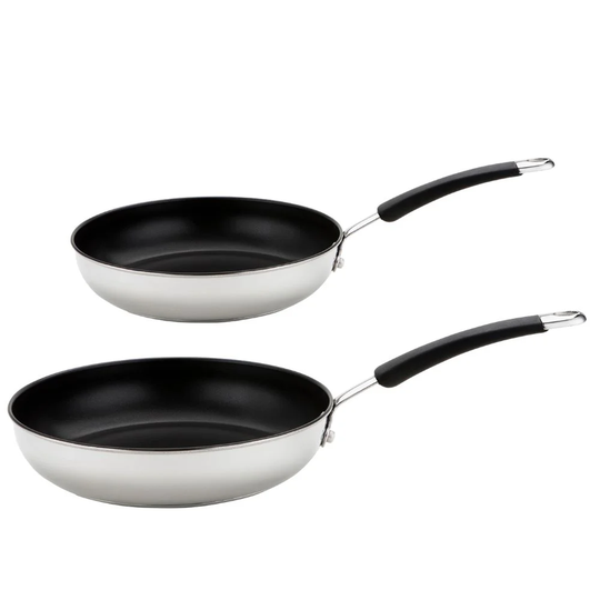 Meyer Induction Stainless steel 2piece Non stick Dishwasher safe frying pan set - 20cm & 28cm