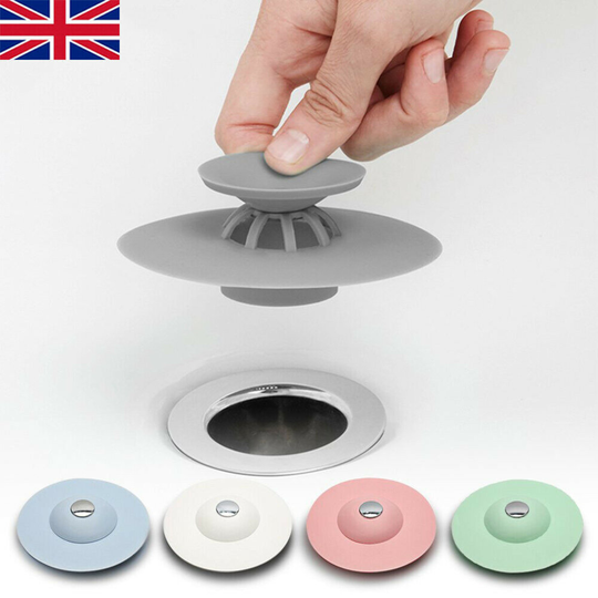 (3*Green) Sink Plug Silicone Drain Kitchen Bath Water Drainer Strainer Stopper Disposal LE