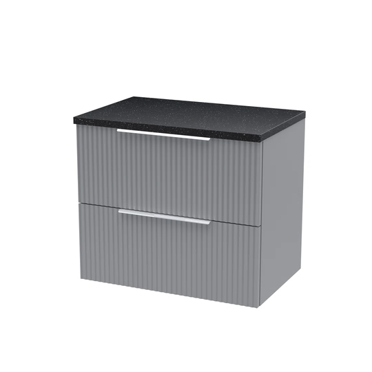 60.5Cm Wall Mounted Bathroom Vanity Base Only in Grey