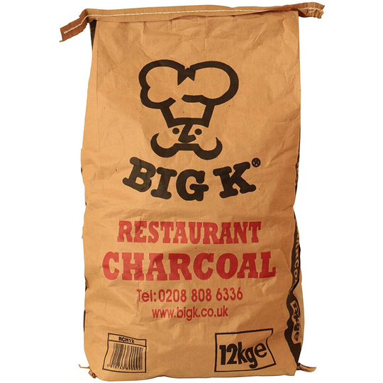 Big K Chilla-Grilla Restaurant Grade Charcoal, 12kg Bag Lumpwood Charcoal