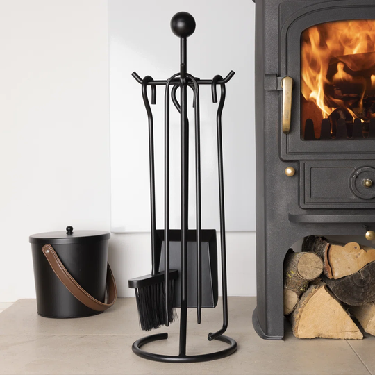 Wallen 5 Piece Iron Fireplace Tool Set