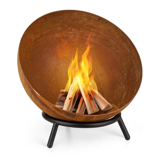 60Cm W Steel Wood Burning Outdoor Fire Pit