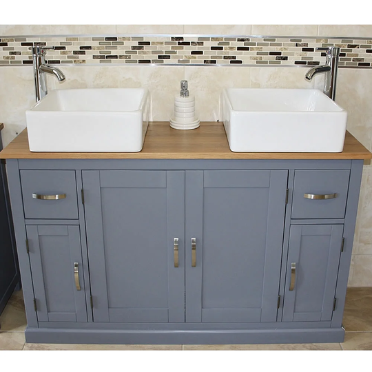 Solid Beech Lantie 1230mm Free-standing Double Vanity