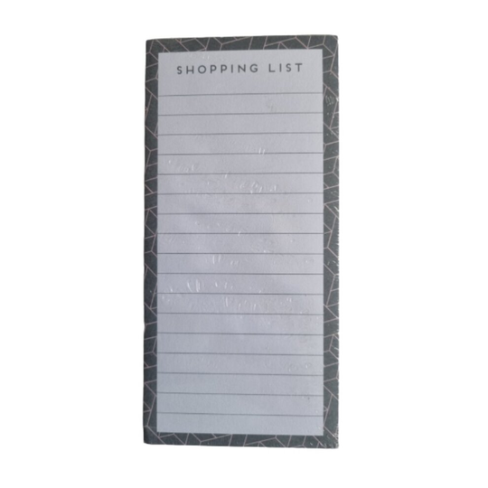 (Grey Squares) Magnetic To Do/ Shopping List Note Pad Fridge Memo
