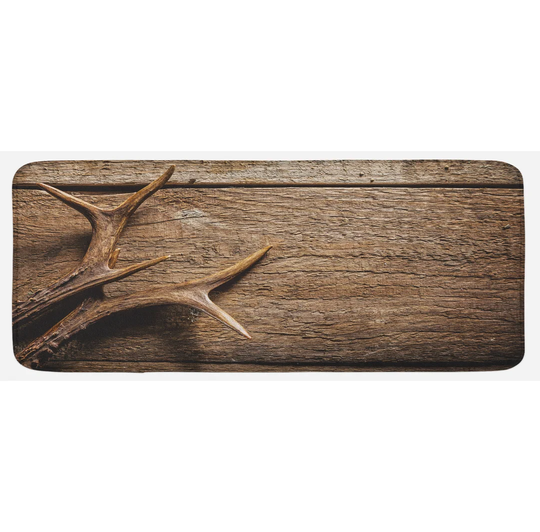 Bucher Antlers Wooden Deer Rustic Antler Kitchen Mat