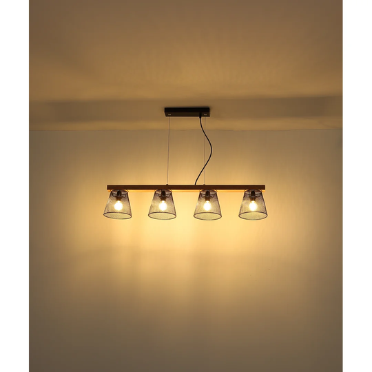 Baschi 4-Light Kitchen Island Linear Pendant