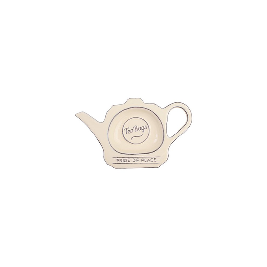 T & G Pride Of Place Tea Bag Coaster Tidy Holder Old Cream