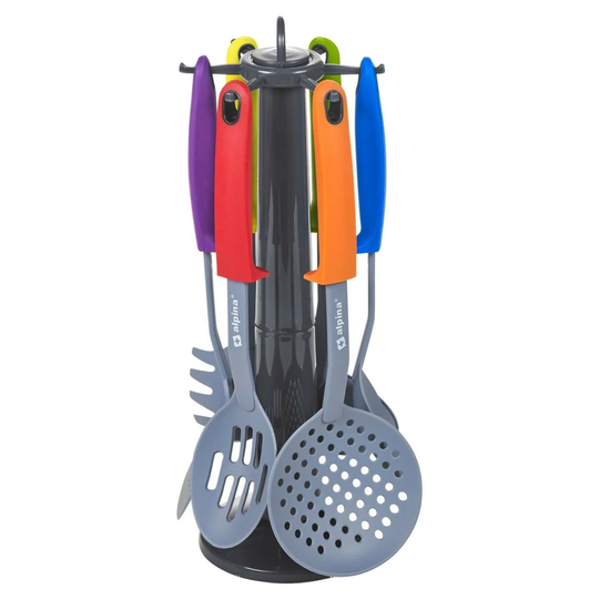 7 Piece Kitchen Utensil Set with Rack