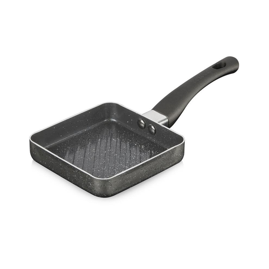 Tower T700023 Mini 12cm Grill Pan with Easy-Clean, Non-Stick Cerastone Ceramic Coating in Graphite