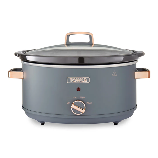Tower Cavaletto 6.5 Litre Slow Cooker With 3 Heat Settings, Removable Pot & Cool Touch Handles