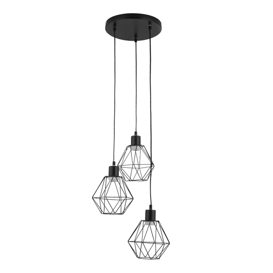 Jody 3-Light Cluster Geometric Pendant