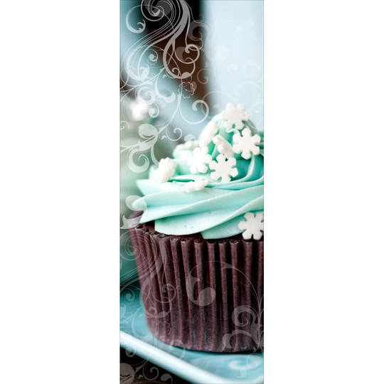 Turquoise Muffin Painting Print Glass Art
