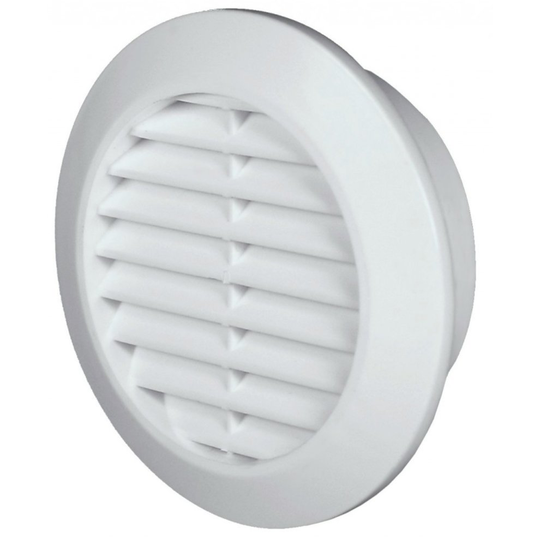 (White) 70mm Diameter Hole Round Door Air Vent Grille Woodwork Furniture